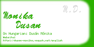 monika dusan business card